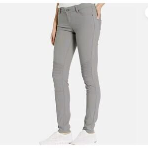 Prana Brenna Pants Gravel Gray Midrise Skinny Moto Womens Sz 4